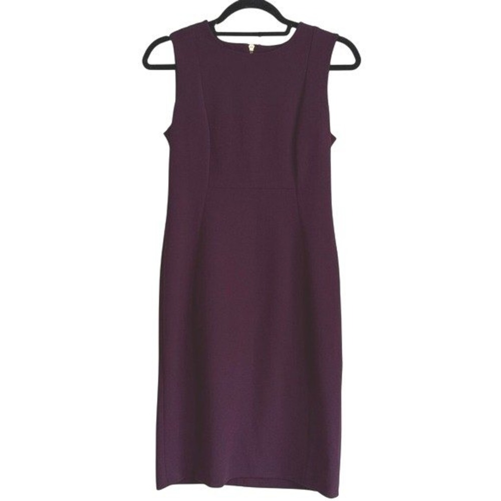 Calvin Klein Sleeveless Deep Plum Sheath Dress